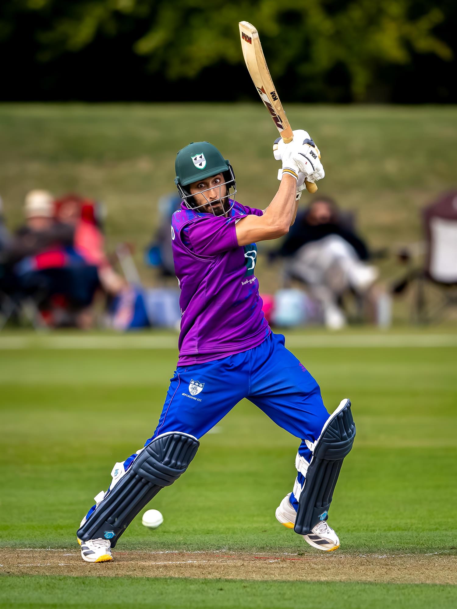 Kashif Ali was Bedfordshire's top scorer with 67 runs from 49 balls in the NCCA Dojo T20 Final against Berkshire at Wormsley Cricket Ground on August 30th, 2026.