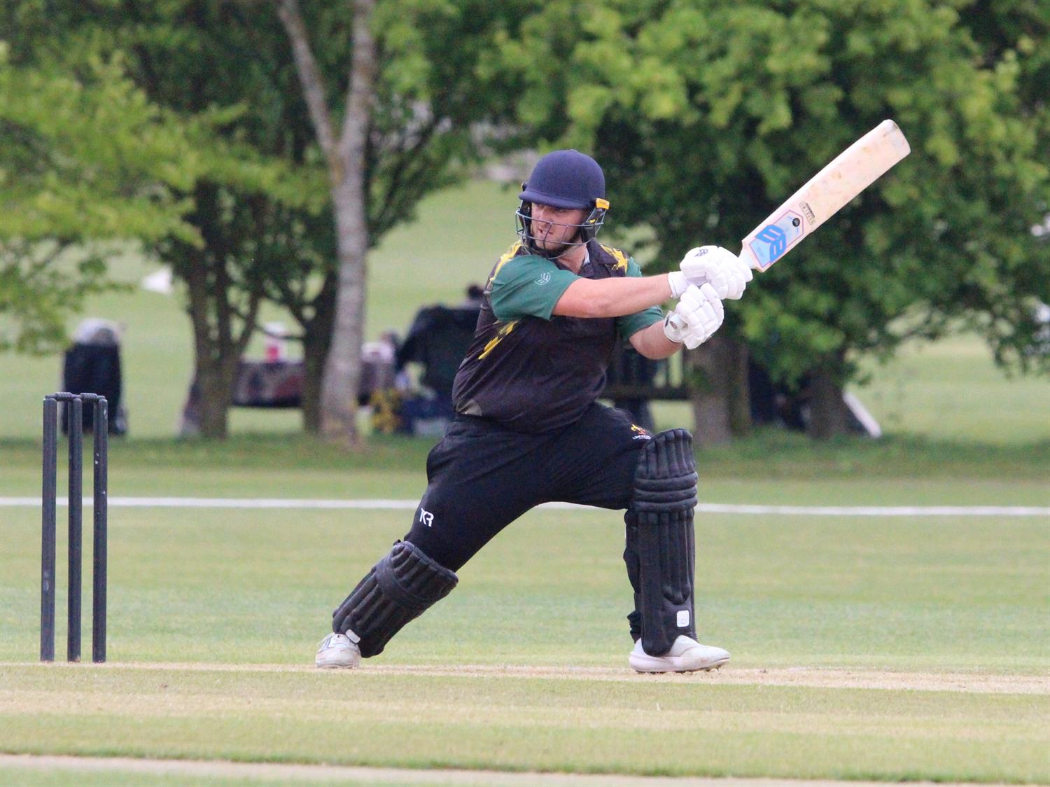 Bedfordshire v Lincolnshire, NCCA Trophy Group 2 match, held at Dunstable Town Cricket Club on 03/05/2026 .
Nic Keast on his way to a fine century.