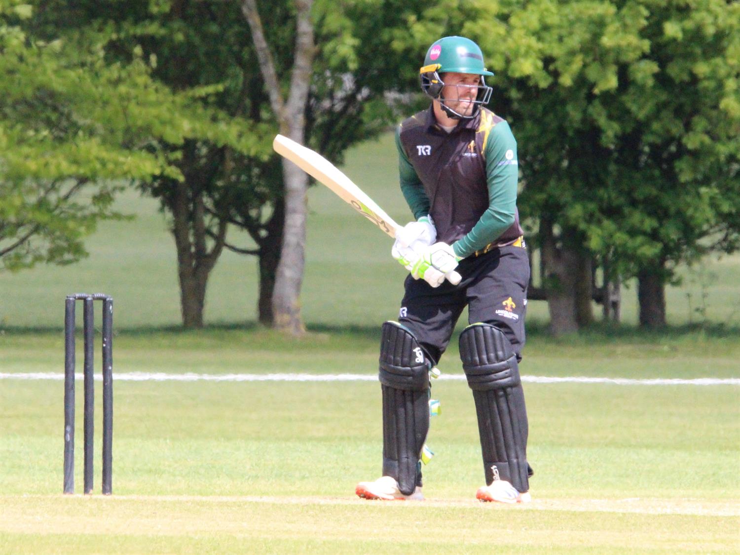 Bedfordshire v Lincolnshire, NCCA Trophy Group 2 match, held at Dunstable Town Cricket Club on 03/05/2026 .
Sam Evans batting for Lincolnshire C.C.C.