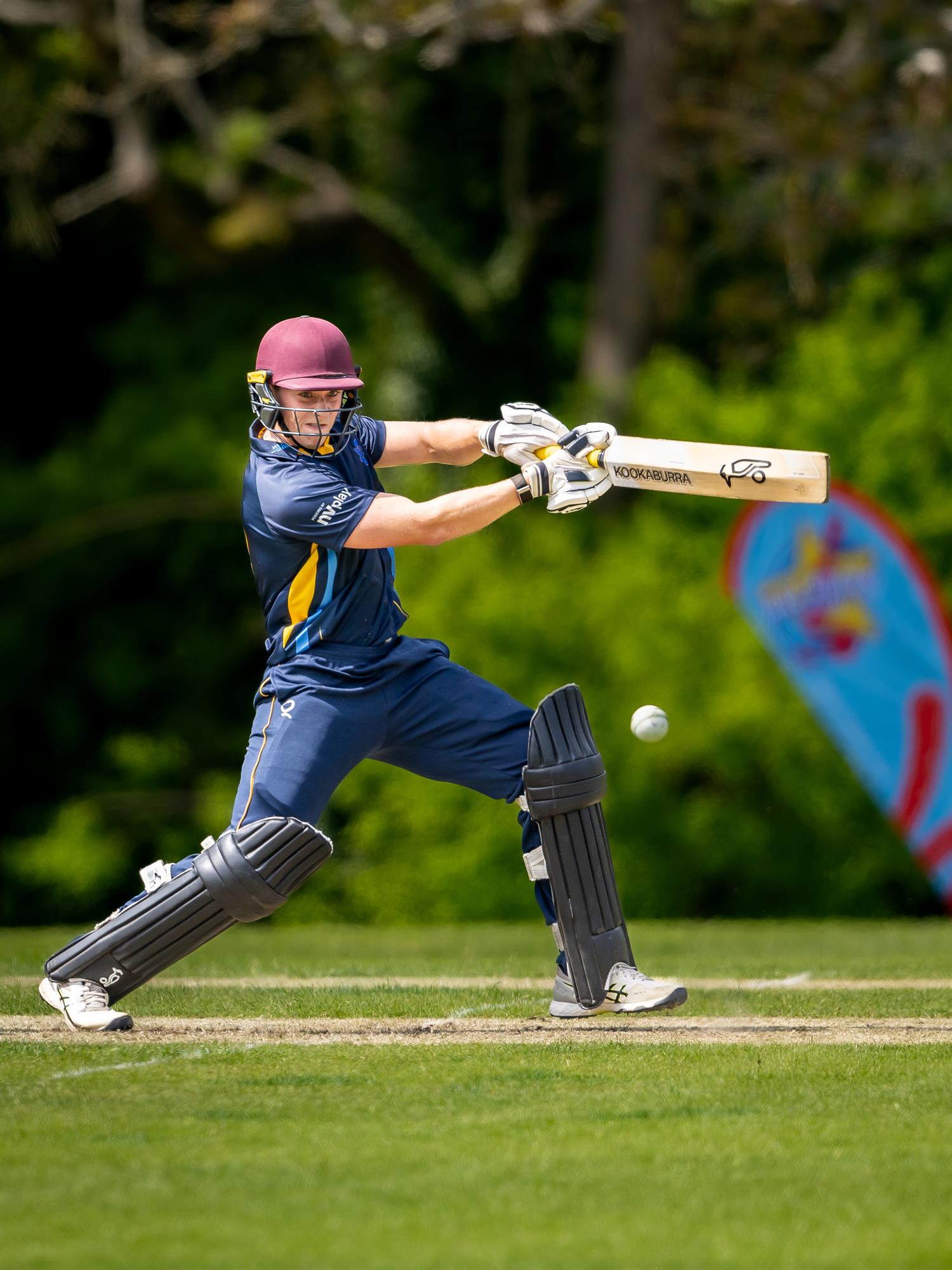 Devon's Seb Linnitt batting in the NCCA NV Play Trophy match against Berkshire at Falkland Cricket Club on May 3rd, 2026.