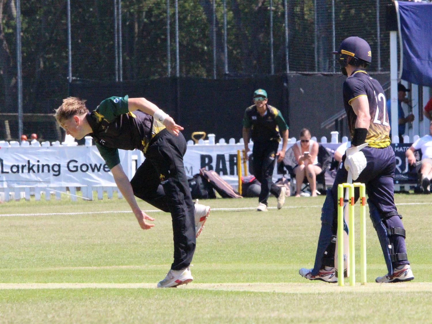 Norfolk v Lincolnshire, NCCA T20 Group 2 match, held at Sprowston CC on 24/05/2026 .
Matty Mills bowling for Lincolnshire C.C.C.