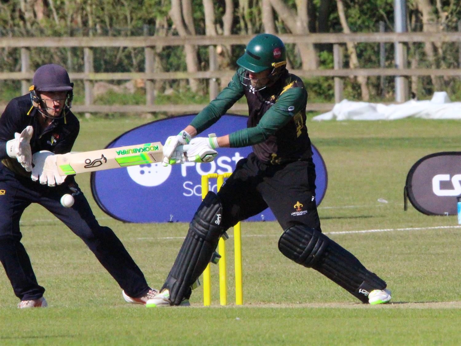 Norfolk v Lincolnshire, NCCA T20 Group 2 match, held at Sprowston CC on 24/05/2026 .
Sam Evans reverse hits for Lincolnshire.