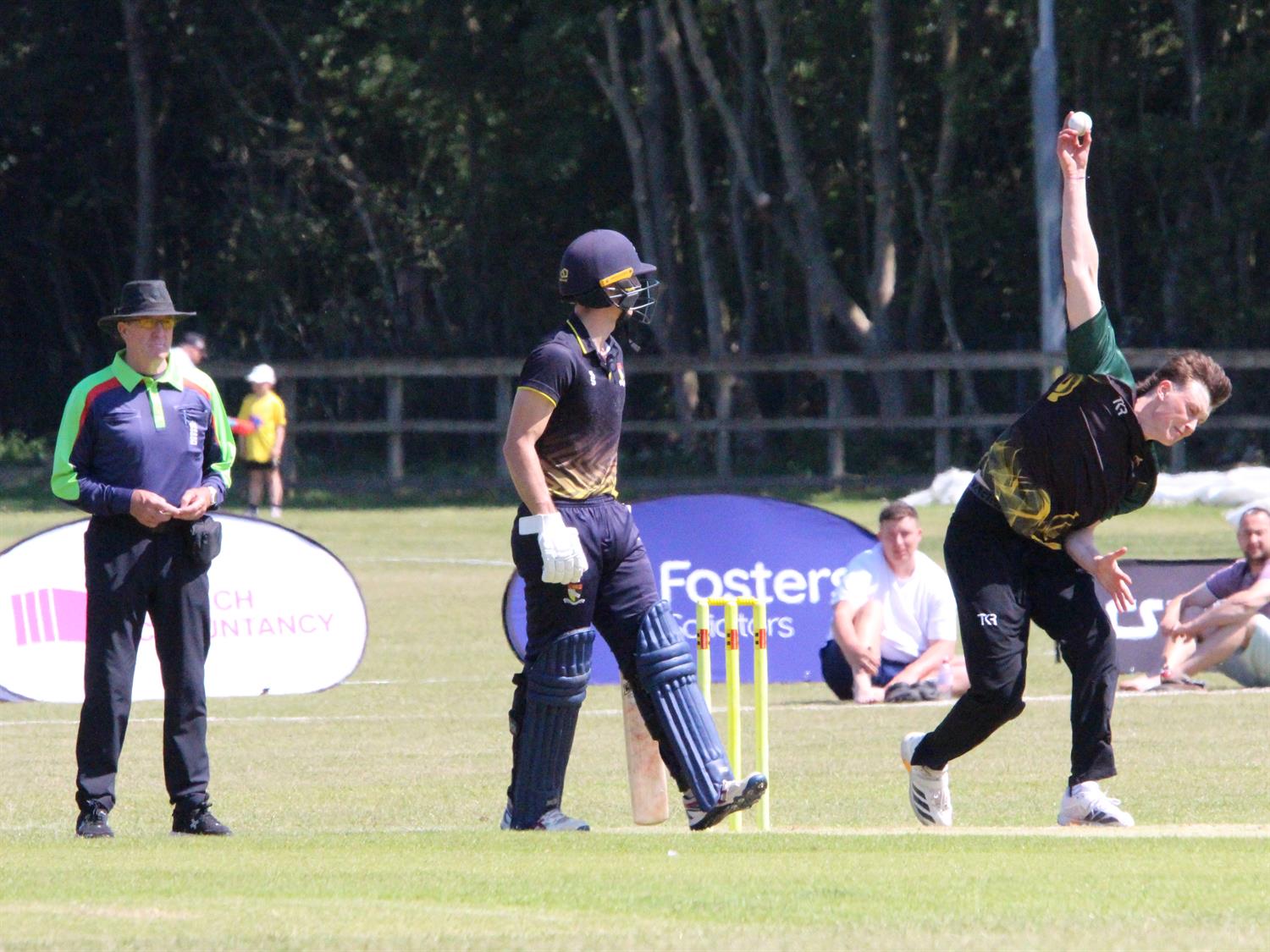 Norfolk v Lincolnshire, NCCA T20 Group 2 match, held at Sprowston CC on 24/05/2026 .
Tom Shephard bowling for Lincolnshire.