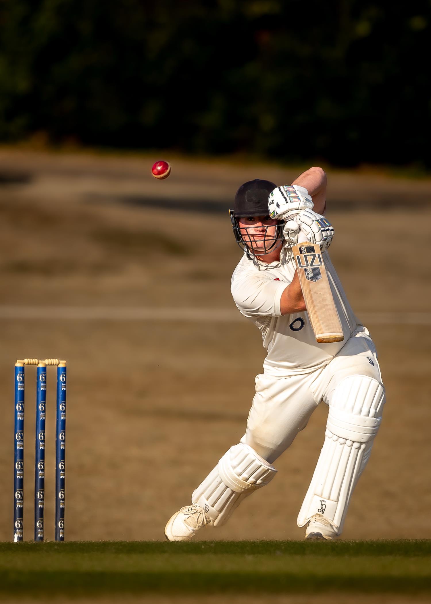 Will Naish batting for Wiltshire on the first day of the NCCA Cluberly Championship match against Devon held at South Wilts Cricket Club from August 23rd–25th, 2026.