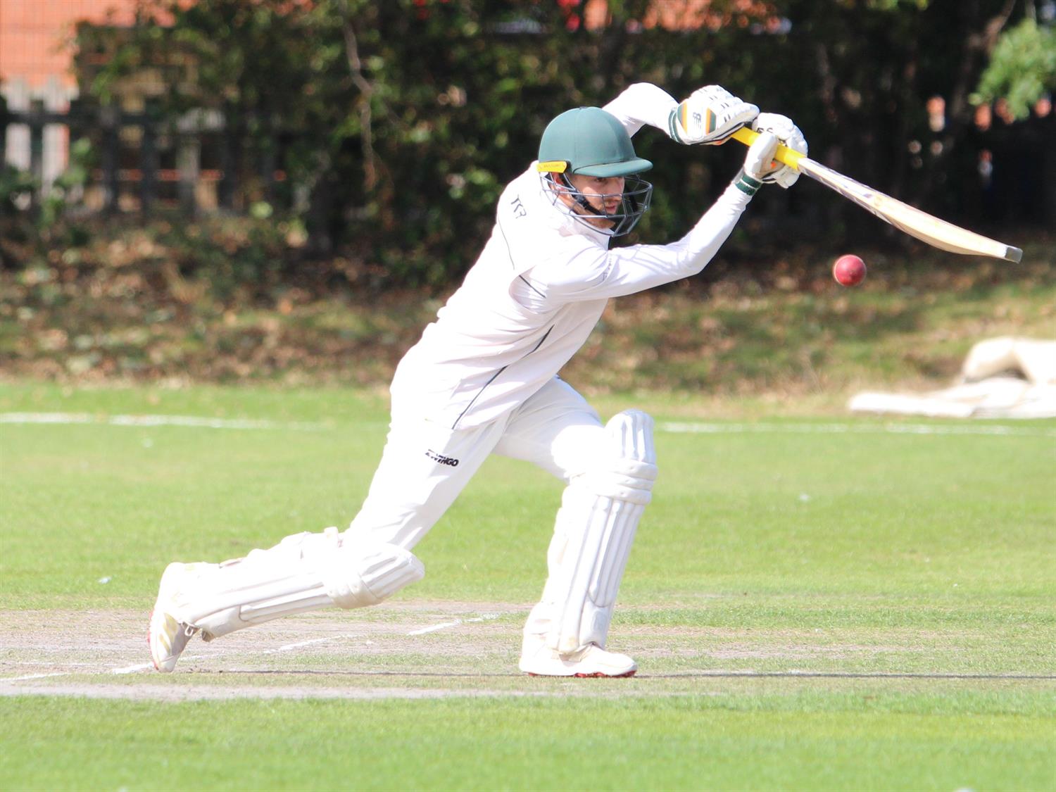 Lincolnshire v Cumbria, NCCA Cluberly Eastern Div 2 match, held at Cleethorpes on 23/08/2026 .
Tom Keast of Lincolnshire C.C.C. driving on the front foot.
