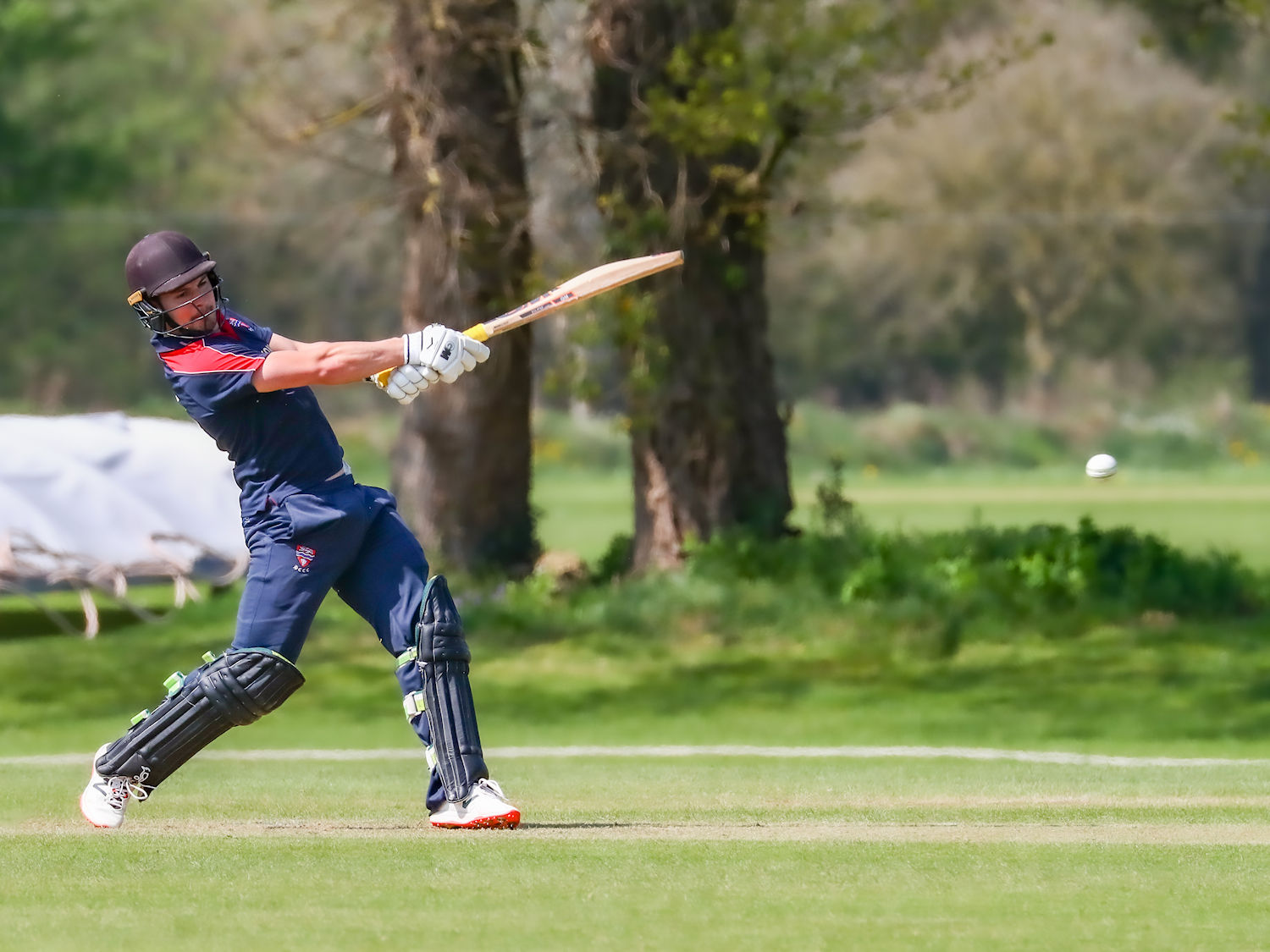 Nick Hammond batting for Herefordshire during the first of two NCCA T20 matches against Wiltshire held at South Wilts Cricket Club on the 24th April 2022.