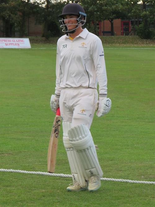 Lincolnshire v Cumbria, NCCA Cluberly Eastern Div 2 match, held at Cleethorpes on 23/08/2026 .
Sam Jarvis of Lincolnshire C.C.C. leaving the field at close of play 75 not out.