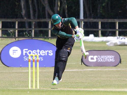 Norfolk v Lincolnshire, NCCA T20 Group 2 match, held at Sprowston CC on 24/05/2026 .
Sam Evans works the ball to the leg side for four runs.