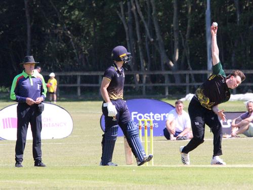 Norfolk v Lincolnshire, NCCA T20 Group 2 match, held at Sprowston CC on 24/05/2026 .
Tom Shephard bowling for Lincolnshire.