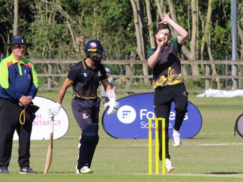Norfolk v Lincolnshire, NCCA T20 Group 2 match, held at Sprowston CC on 24/05/2026 .
Tom Shephard winds up to bowl for Lincolnshire.